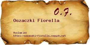 Oszaczki Fiorella névjegykártya